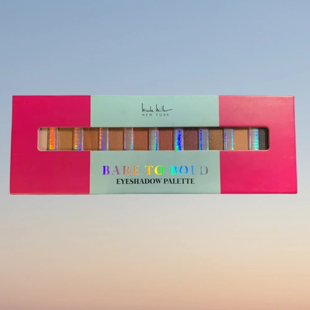 Brand New Nicole Miller Bare To Bold Eyeshadow Palette, Neutral Tones